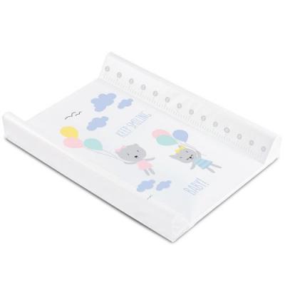 SENSILLO Matelas &agrave; langer confortable avec rebords pour b&eacute;b&eacute; Blanc Ballon
