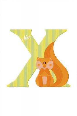 SEVI  lettre d'animal X 10 cm orange