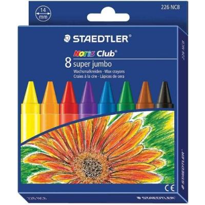 STAEDTLER  craie &agrave; la cire noris club super jumbo &eacute;tui de 8 226 nc8 