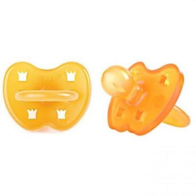 HEVEA T&eacute;tine ronde caoutchouc naturel 0 - 3 mois -D&eacute;bit lent - Bout rond - Jaune - B&eacute;b&eacute; -  