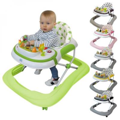 MONSIEUR BEBE Trotteur b&eacute;b&eacute; &eacute;volutif musical pliable r&eacute;glable en hauteur - Vert