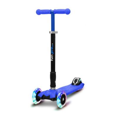 FUN PRO Trottinette - TWO - pour enfants &agrave; partir de 5 ans - roues avec LED - pliable - bleu fonc&eacute;