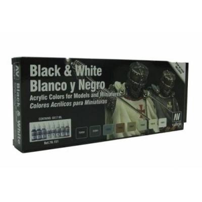 VANGUARDS VAL70151 - Model Color Set - Black and White (x8) - Mod&eacute;lisation plastique Peintures
