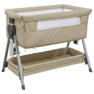 VIDAXL  - Lit pour b&eacute;b&eacute; avec matelas Taupe Tissu de lin