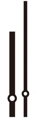 ARTEMIO Aiguilles pour horloge Droites 13 et 10 cm - Art&eacute;mio Noir