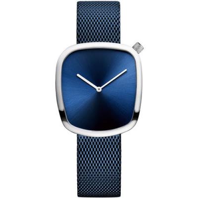 BERING Montre Femme  Pebble Acier Milanais Bleu