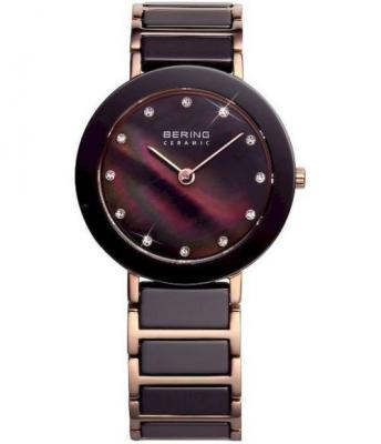 BERING  Montre Femme 11429-765 bordeaux, Brun 