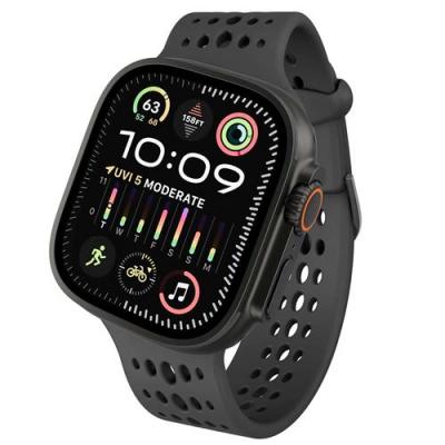 DECODED  Bracelet en Silicone Ares O pour Apple Watch 44 &agrave; 49mm Noir