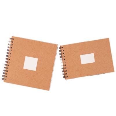 CLAIREFONTAINE Carnet de voyage havane &agrave; spirale papier aquarelle 300 g/m&sup2; grain torchon