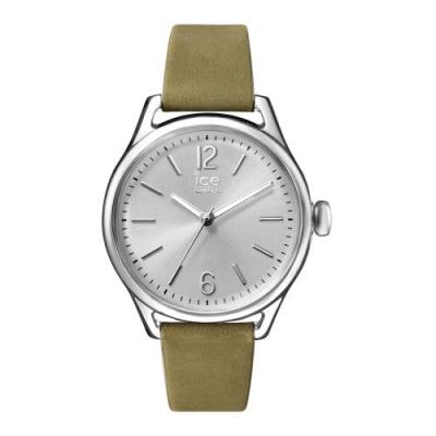 ICE WATCH Montre - ICE-WATCH - ICE time Khaki Silver - Cuir - Femme - Analogique 