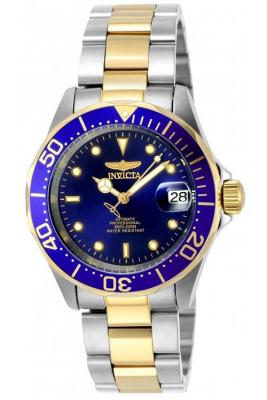 INVICTA  Pro Diver - Montre Homme Automatique en Acier Inoxydable - 40 mm, Bicolore / Bleu
