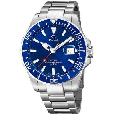 JAGUAR Montre homme J860-C. Fashion. Date. Bleu. Argent.