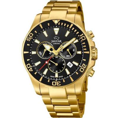 JAGUAR  J864/3 Montre chronographe &agrave; Quartz pour Homme en Acier dor&eacute;