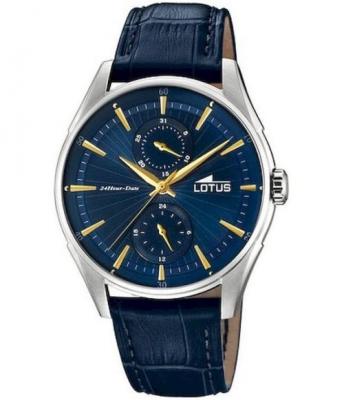 LOTUS  Watches Homme Multi-Cadrans Quartz Montre avec Bracelet en Cuir 18523/3