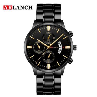 Montre &agrave; quartz HANNAH MARTIN Homme AR303H3ON - Or&Noir(43mm)