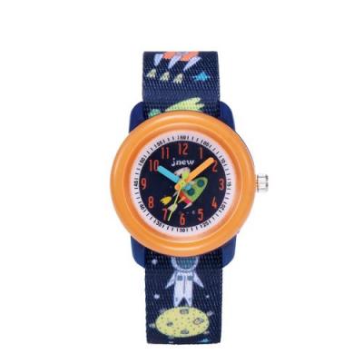 OEM Montre enfant quartz etanche avec motif de plan&egrave;te - Orange 