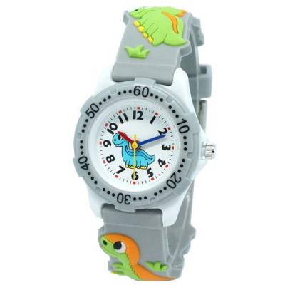 OEM Montre enfant quartz etanche Mignon - Motif Dinosaure 3D - Gris 