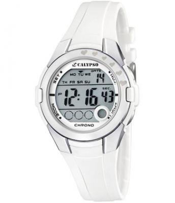 CALYPSO Montre  K5571-1 - Montre Multifonctions Silicone Blanc Mixte