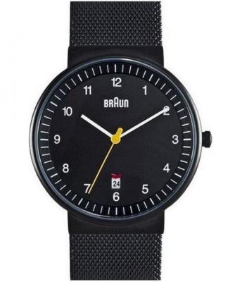 BRAUN  - BN0032BKBKMHG - Montre - Quartz - Analogique - Homme - Bracelet - Acier inoxydable - Noir