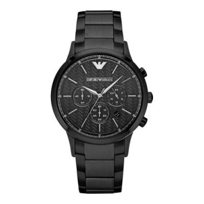 ARMANI Montre Homme Emporio  Renato AR2485 ronde sport en acier noir