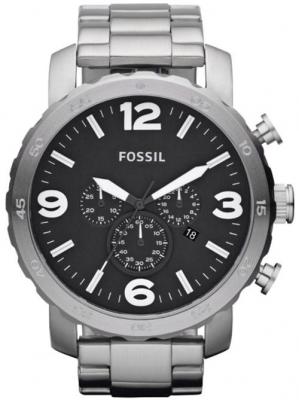 FOSSIL Montre Homme  Nate JR1353 Argent et Noir