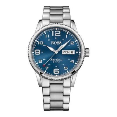 HUGO BOSS Montre Homme  Pilot 1513329 Argent