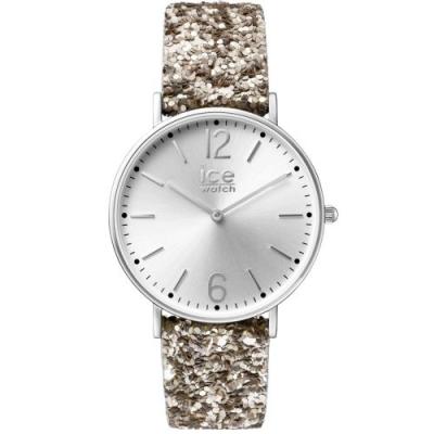 ICE WATCH Montre  Ice Madame Taupe Cuir Glitter Ma.Ta.36.G.15