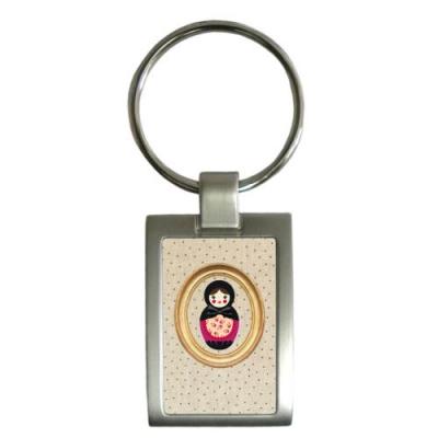 CBK REATION Porte-cl&eacute;s poup&eacute;e russe marron - Dim : 4.3 cm hors anneau 