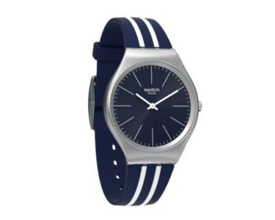 SWATCH Montre Femme, Homme Skin irony Bleu SYXS106 Gris 