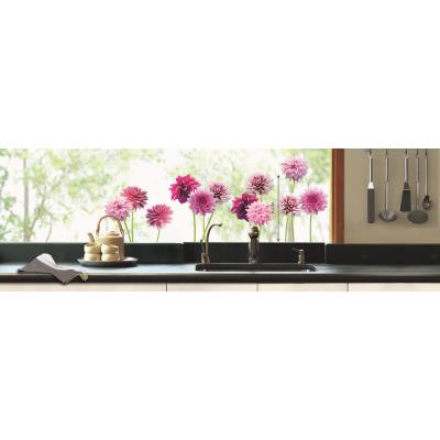 GENERIQUE Sticker Fenetre Fleurs Dahlias roses
