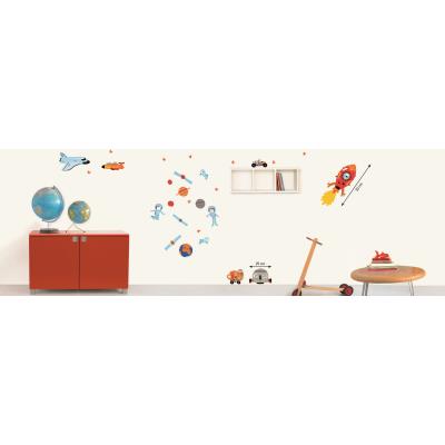 DRAEGER PARIS 1886 Sticker mural enfant Espace 50x70cm facile &agrave; poser x2