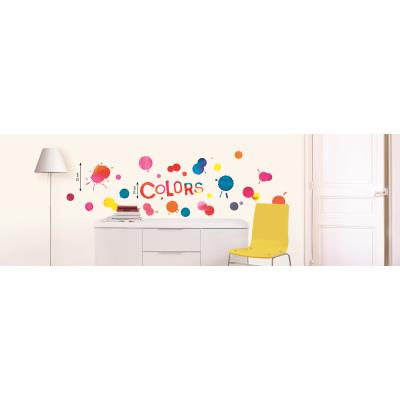 DRAEGER PARIS 1886 Sticker mural Taches multicolores facile &agrave; poser 50x70cm x2