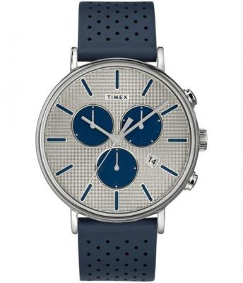 TIMEX  Montre Homme TW2R97700 ChronographeBleu, Argent