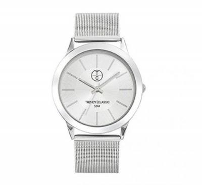 TRENDY CLASSIC Montre Homme  mod&egrave;le Greyhound Argent&eacute;e - CM1006-03