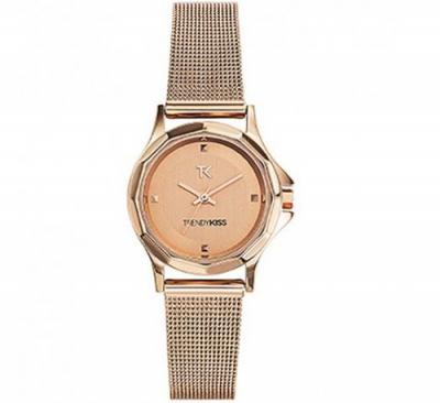TRENDY KISS Montre  TMG10060-04 - Montre Femme Ronde Acier Or rose