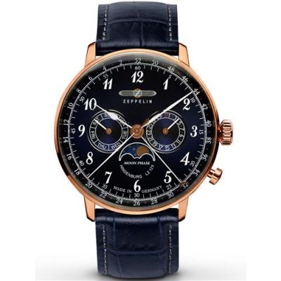 ZEPPELIN  Montre Bracelet Mixte Chronographe Quartz Cuir 7038&ndash;3