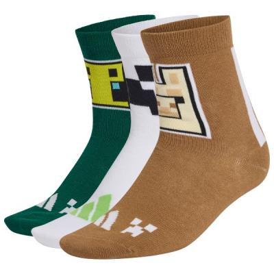 ADIDAS Chaussettes  Minecraft gris marron junior (3 paires) - XL