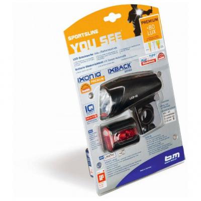BUSCH&MULLER Eclairage Avant + Batterie + Chargeur + Ixback Capteur Busch & M&uuml;ller Ixon Iq Premium 80 Lux