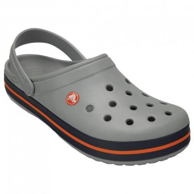 CROCS  Crocband Bottes chaussures Sandales en Light Gris & Bleu Marine 11016 01U