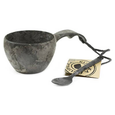KUPILKA Relags  Tasse avec cuill&egrave;re Noir 210 ml