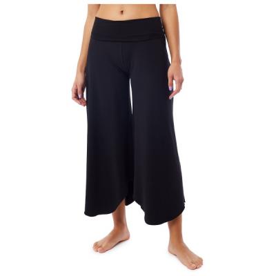 MANDALA  Pantalon de yoga pour femmes Roll Over Tulip noir L
