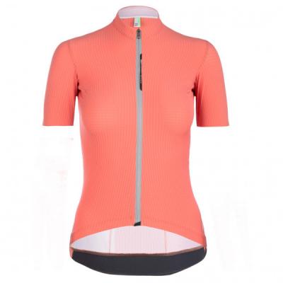 Q36.5  L1 Pinstripe X Short Sleeve Jersey Rose M Femme