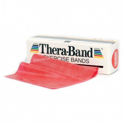 THERA BAND Sangle &eacute;lastique Thera-Band couleur rouge r&eacute;sistance moyenne 5,5 m. x 15 cm.