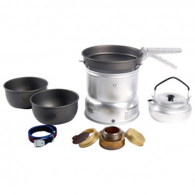 Trangia s&eacute;rie 27 set de cuisine anodis&eacute;s avec bouilloire et br&ucirc;leur &agrave; alcool