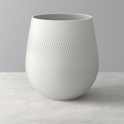 VILLEROY & BOCH Manufacture Collier blanc Vase Carr&eacute; grand Blanc 
