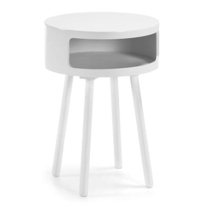 Kave Home - Table d'appoint Kurb B &Oslash; 40 cm blanc FSC MIX Credit