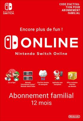 EPAY DIGITAL Nintendo Abonnement Familial De 12 Mois - Nintendo Switch Online