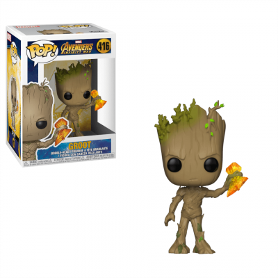 MARVEL Figurine Funko Pop Infinity War Saison 2 Groot With Stormbreaker