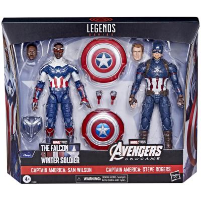 HASBRO Figurine  MARVEL LEGENDS CAPTAIN AMERICA 2 PACK AF- - Figurine