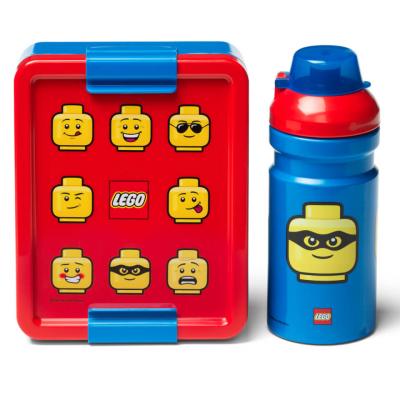LEGO lunch set Iconic junior 17 x 13,5 cm pp rouge/bleu 2-pi&egrave;ces